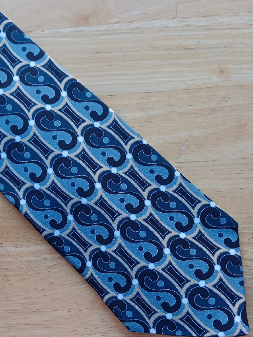 Robert Stewart Classic Blue Geometric Men's *PRINT* Tie